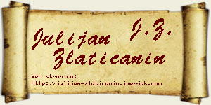 Julijan Zlatičanin vizit kartica